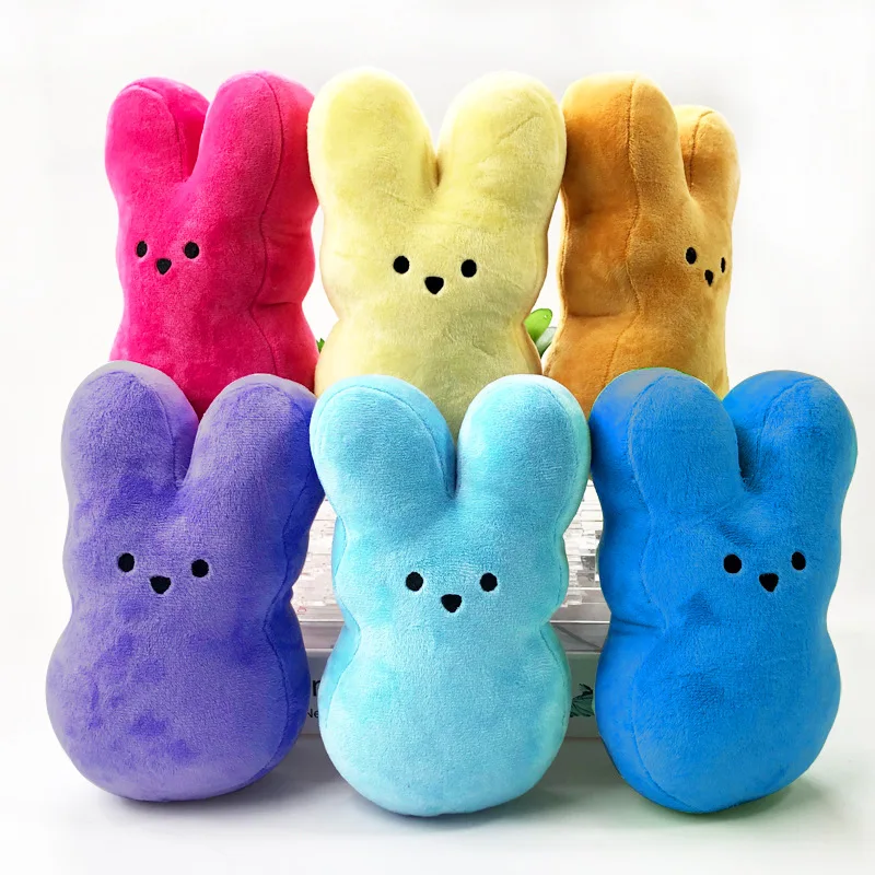 Factory Wholesale Custom Easter Bunny Peep Plush Toys Cute Rabbit Simulation Stuffed Animal Doll Plushies