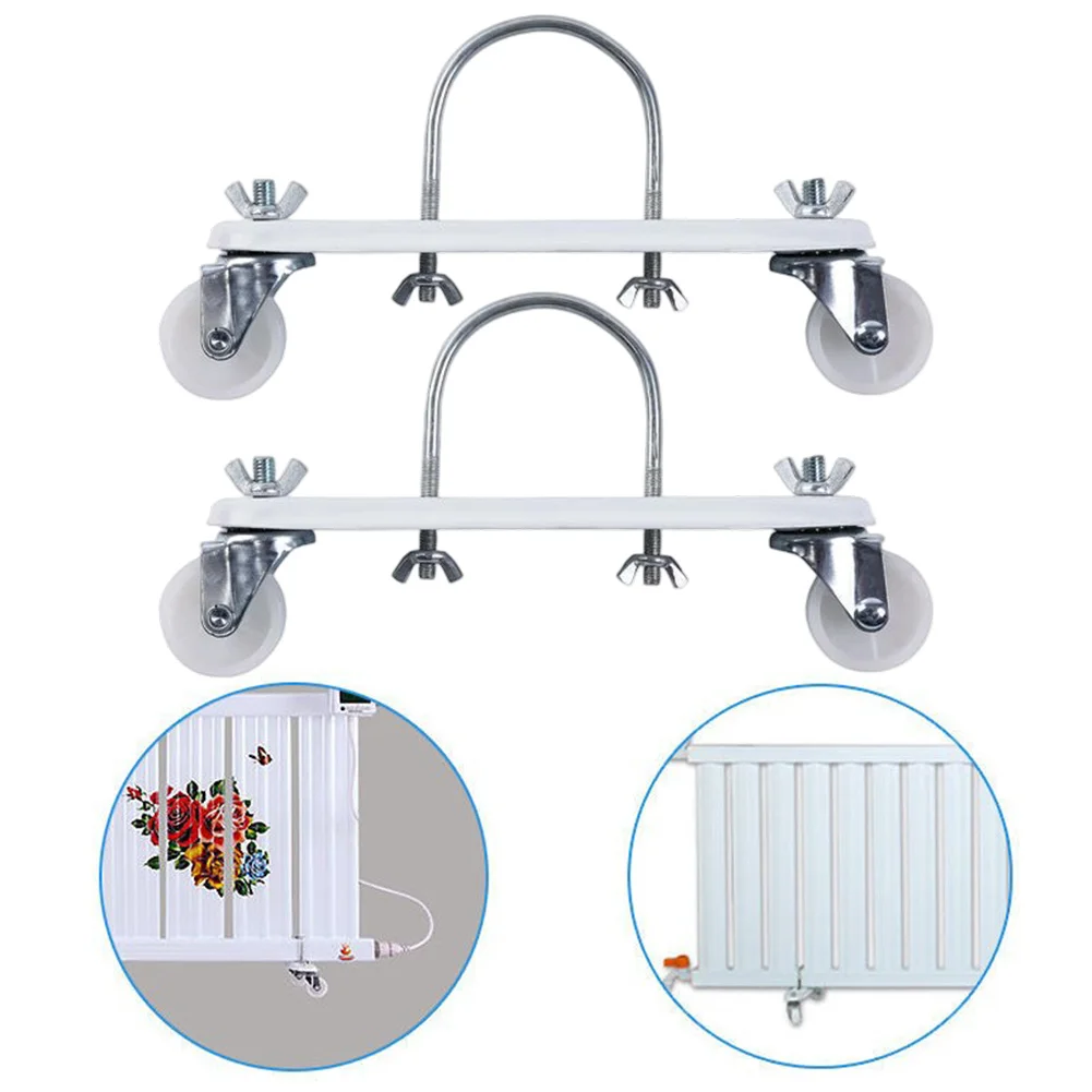 2pcs Casters Stand Oil Ting Hydroelectric Radiator Electric Heater Mobile Pulley Bracket 360 Degree Rotating Wheels