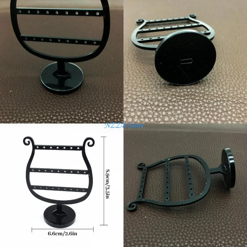 

T21F 25 Holes Earring Holder Jewelry Display Holders Glass Ear Stand