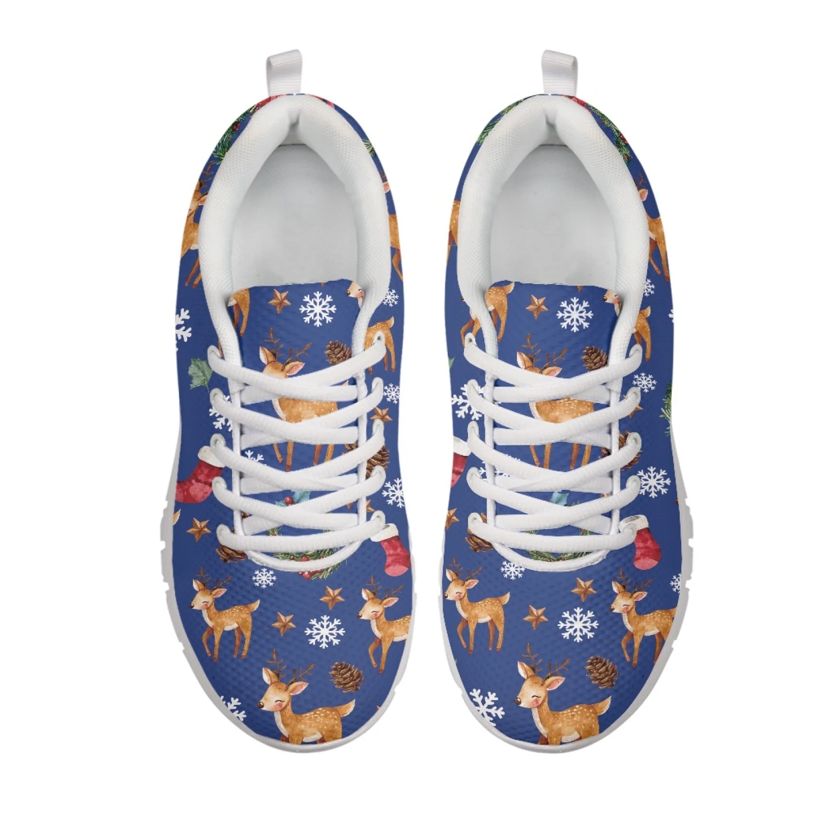 Coloranimal Deer Snowflake Fashion 2026 Sports Tennis Shoes for Men Mesh EVA Sole Training Athletic Shoes Fitness Shoes