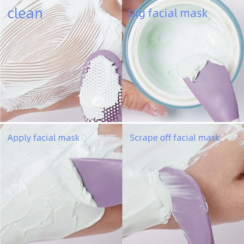 Spazzola per il viso in gel di silice Detergente per il viso a doppia faccia Prodotto per la rimozione dei punti neri Detergente per i pori Spazzola per maschera esfoliante per il viso