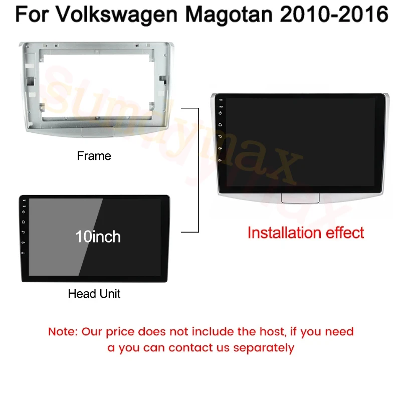 

Рамка для автомагнитолы 10.1 дюйма, панель навигации для VW Magotan Passat B7 2011-2015, комплект для установки Android-экрана