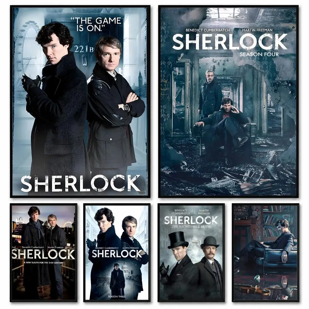 S-Sherlock H-Holmes tv Poster Room Decor Home Wall Art Printing Waterproof Garage BedRoom Posters Gift