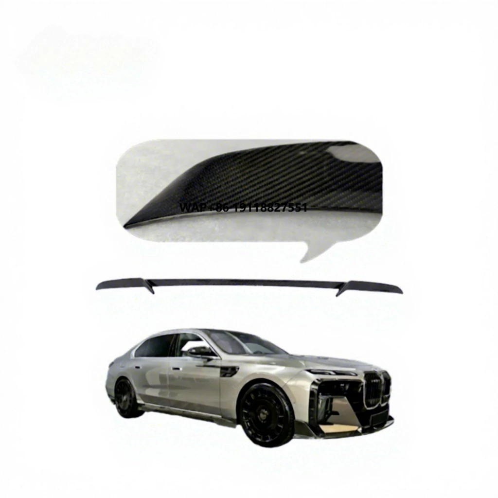 New MSY Style Full Dry 3K Twill/Forged Carbon Fiber Rear Wing Spoiler for 7 Series 2023+