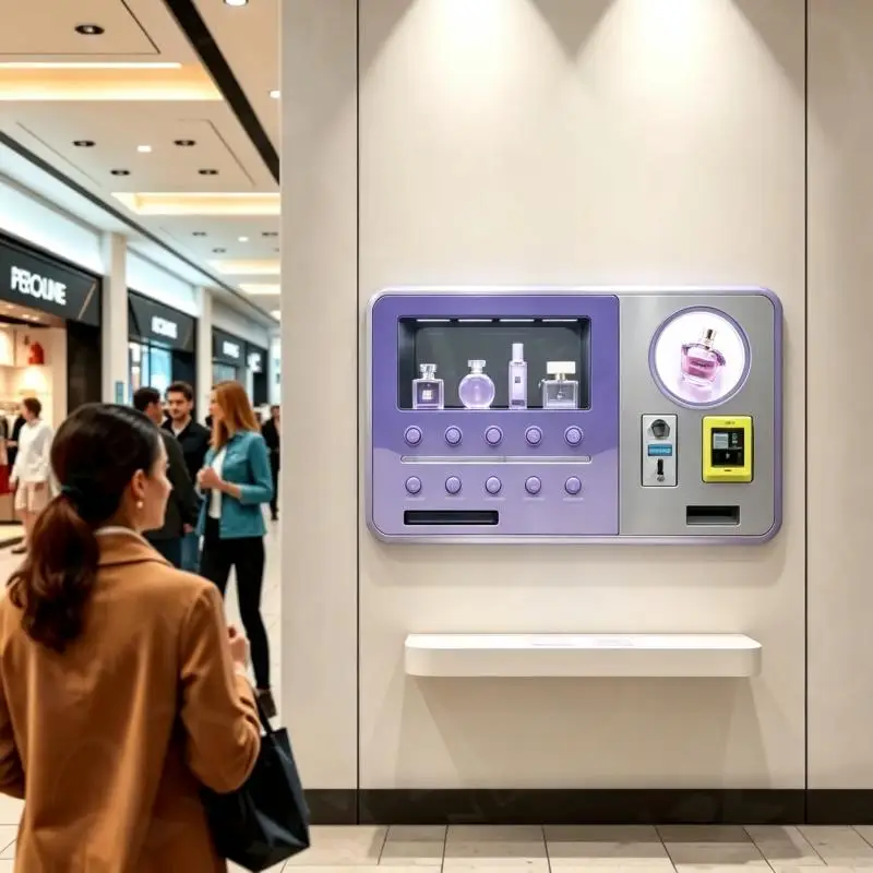 Hot Selling Perfume Vending Machine Smart Remote Management Cashless Coin Operated 24/7 For Airport Train Station