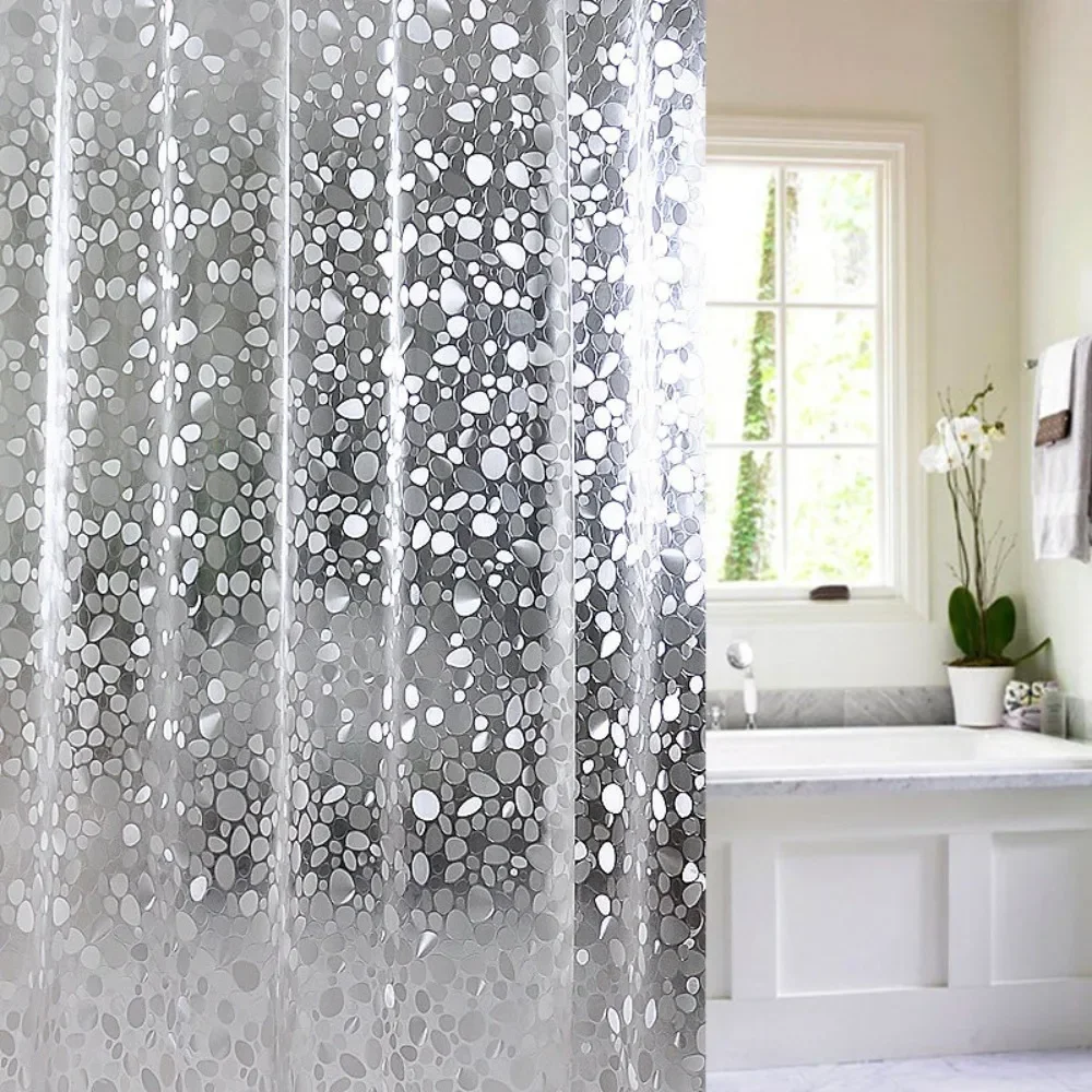 Bath curtain partition curtain of European shower room is waterproof, mildew-proof and dry-wet separation. shower curtain