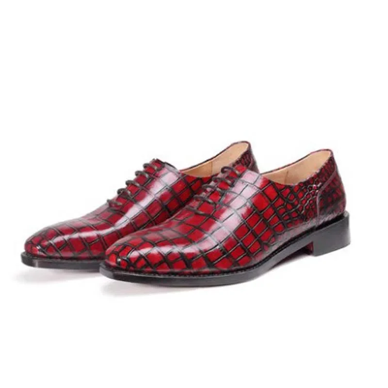 

ouluoer мужская обувь из крокодиловой кожи, деловая формальная мужская обувь для отдыха, модная мужская обувь на шнуровке, официальная обувь