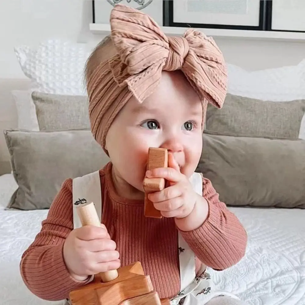 Moda arco bebê bandana estilo coreano turbante infantil hairband acessórios para o cabelo cocar elástico argola de cabelo princesa meninas