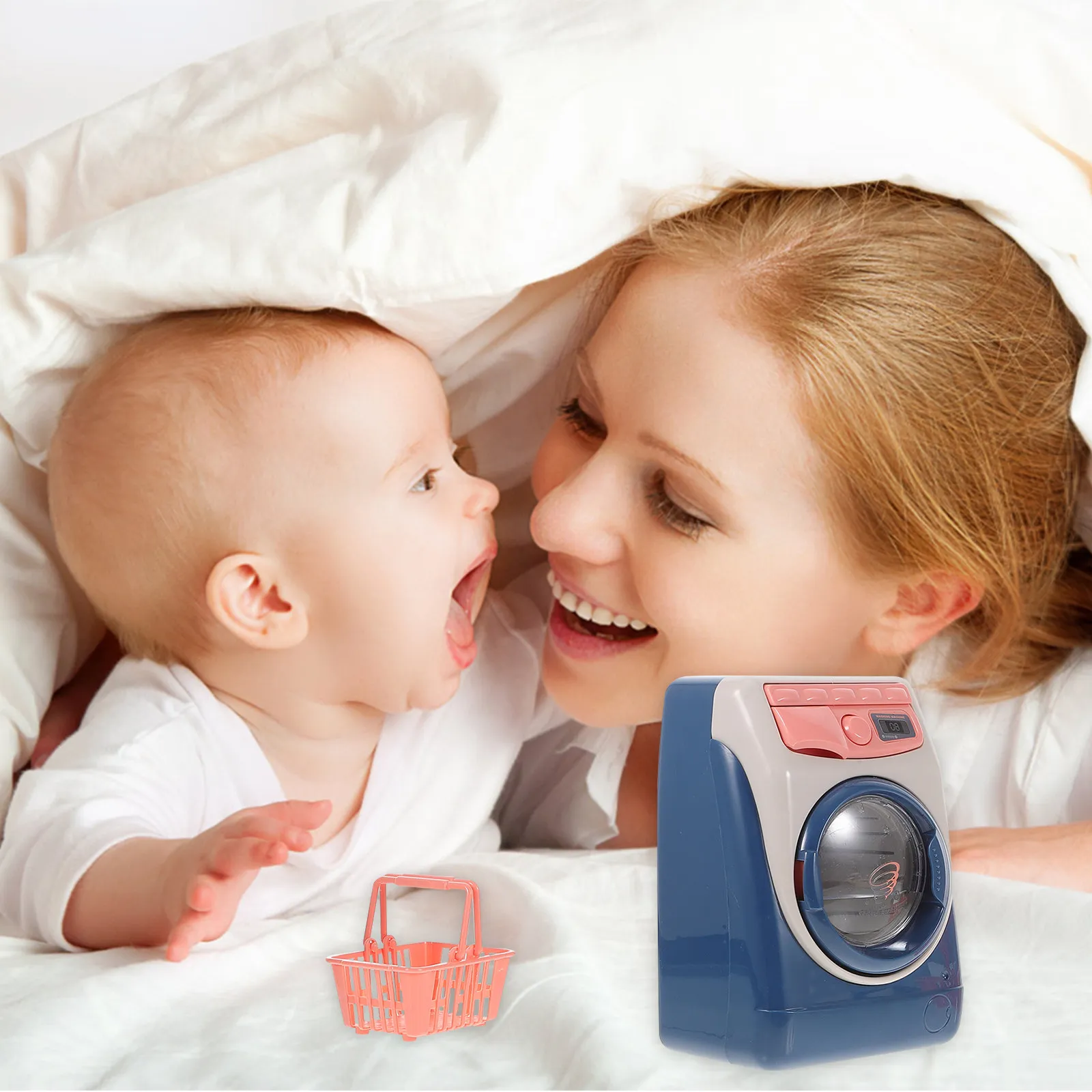 

1Pcs Electric Washing Machine for Kids Durable Educational Prop No Battery Washing Machine Toy Laundry Plaything