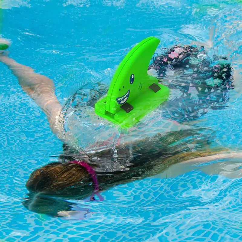 Kid Swimming Tranning Aid Shark Fin Back Float Board EVA Foam Safety Floating Board With Adjustable Belt Fin-Shaped Swimming Aid