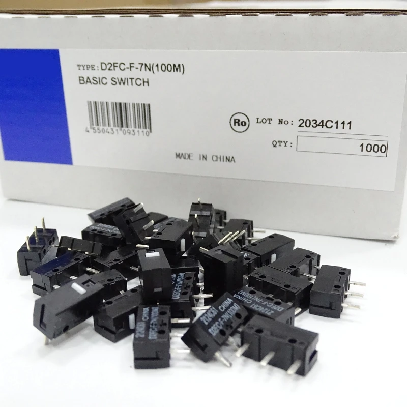 2/10Pcs D2FC-F-7N(100M) Micro Switches 0.74N 100Millions Mice Micro Switches Dropship