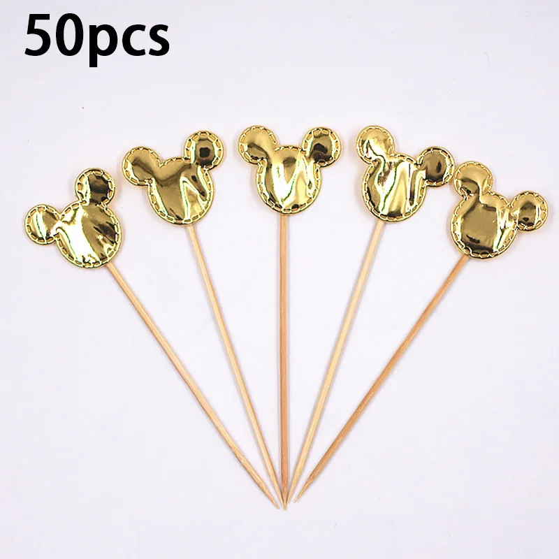 50 Stück Einweg-Bambusstäbchen für Geburtstagskuchen, Dekoration, Party, Hochzeit, Dekorationen, Tisch, Gemüse und Obststäbchen – Detail 23