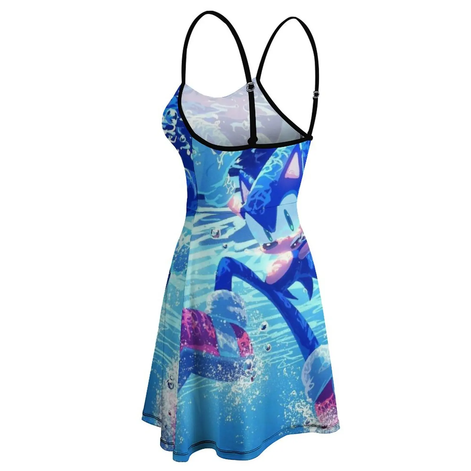 The Blue Blur Speed of Sound Hedgehog Sonic El Erizo (267) فستان نسائي بكتافة جرافيك عتيق ملابس نسائية غريبة فكاهة Gr