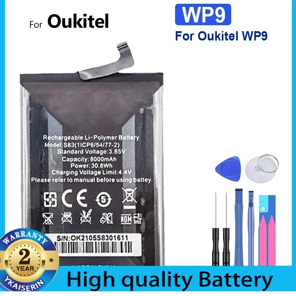 

Mobile Phone Battery for OUKITEL WP9 WP 9, 8000mAh, 5.86"