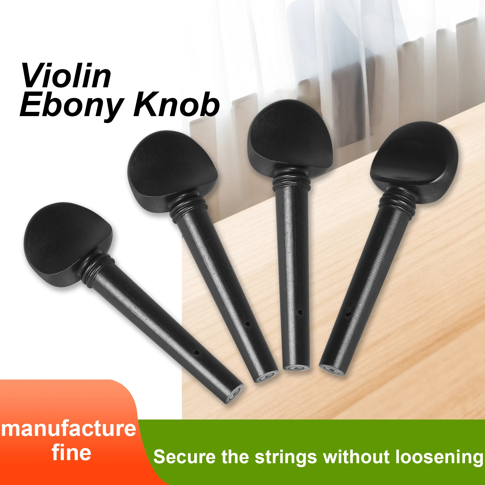 IRIN 4/4 Viola Tuning Pegs Tuners 4 Pcs/Set Premium Ebony Viola Tuning Tools Tuner Machine String Instrument Parts & Accessories