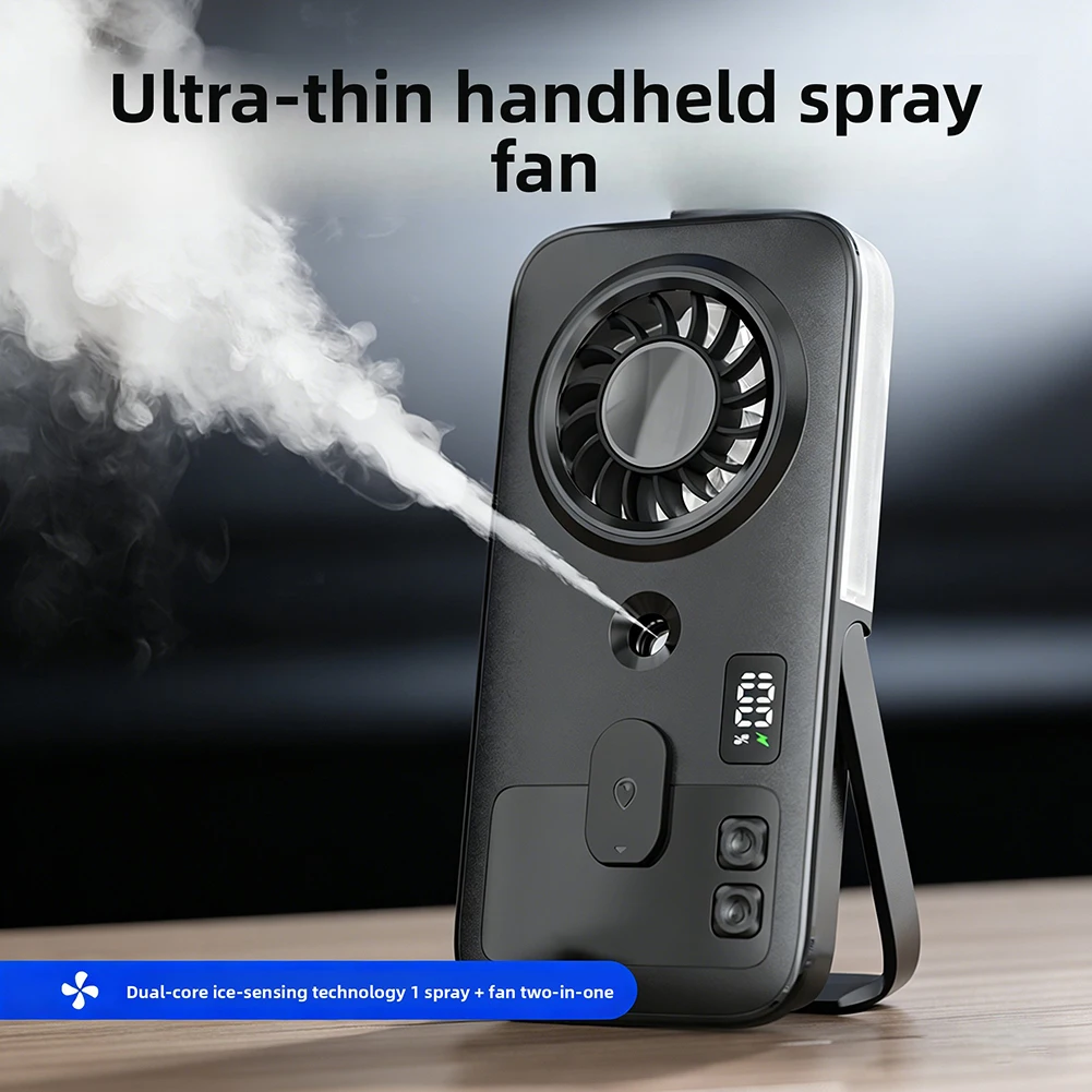 Personal-Cooling Fan For Face Nano-Mist Tech For Instants Cooling & Hydration. Office Desk-Personal Airs Conditioner