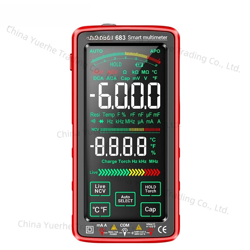 

Full screen charging multimeter digital high precision intelligent automatic range anti-burning universal meter for electricians