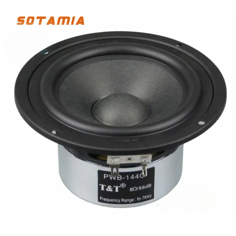 sotamia-1pcs-525-inch-mid-bass-speaker-8-ohm-70w-wool-basin-center-surround-speaker-dual-magnetic-steel-rubber-edge-audio