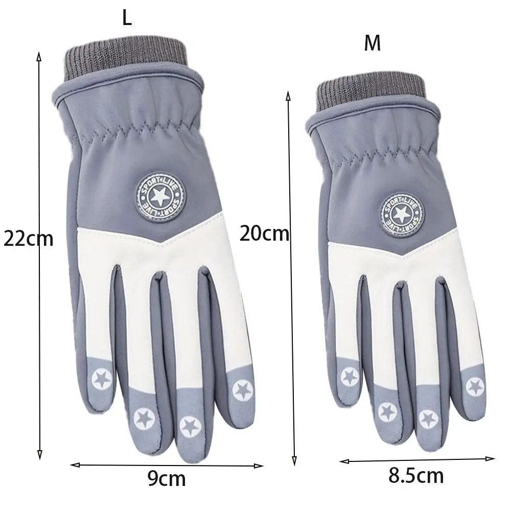 À prova de vento antiderrapante luvas de inverno dedo cheio engrossar ciclismo equitação luvas quentes mais veludo luvas de bicicleta para meninos meninas