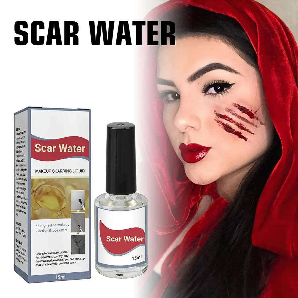 Fake Wound Scar Making Liquid Face Body Skin Simulation Cosmetic Tool Makeup Professional Water Special Latex Halloween Sta X7w5