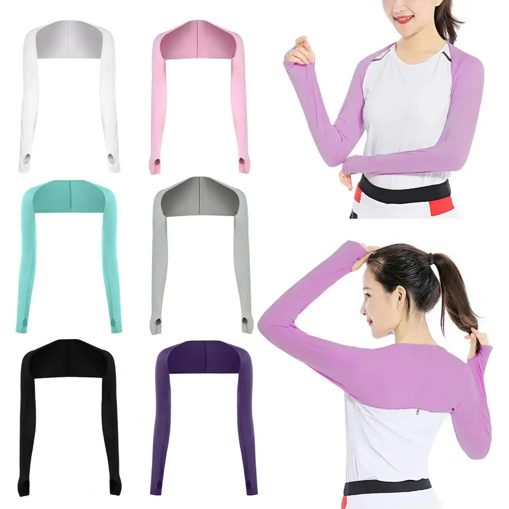 Golf Sun Protection Cape Uv Protection Shawl Arm Cover with Finger Holes Sun Protection Cape for Golf Unisex Lightweight Sleeve
