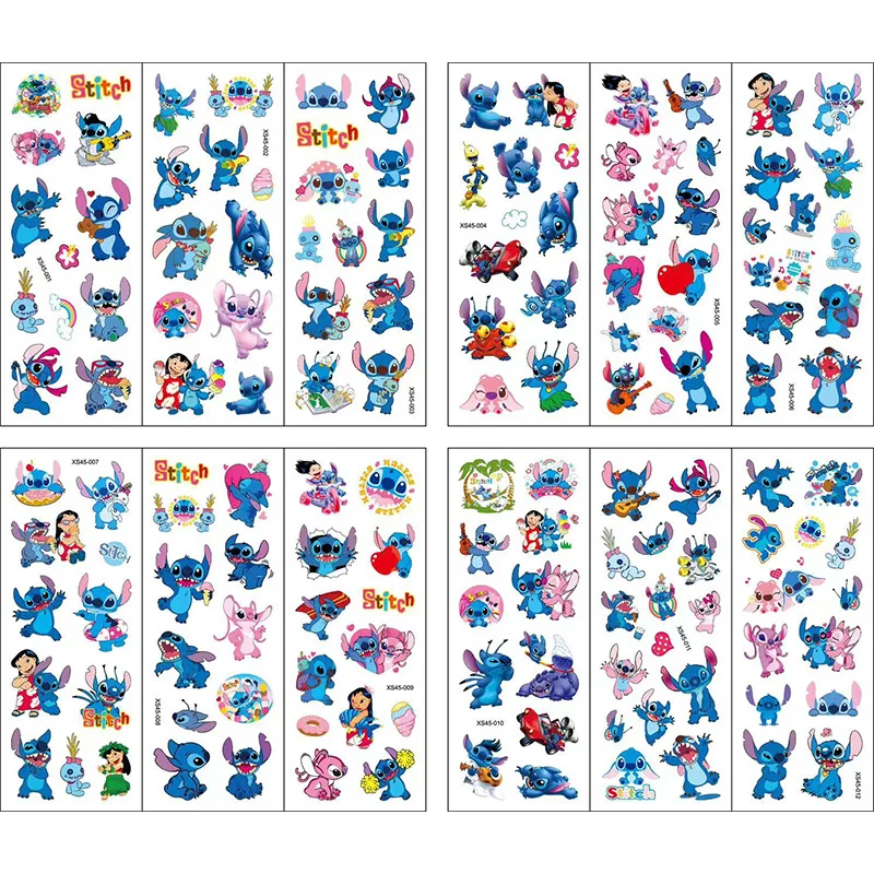 12PCS Cartoon Stitch Bubble Stickers Kawaii Anime Three Dimensional 3D Puffy Bulk Sticker Kids Girl DIY Toys Sticker Gift