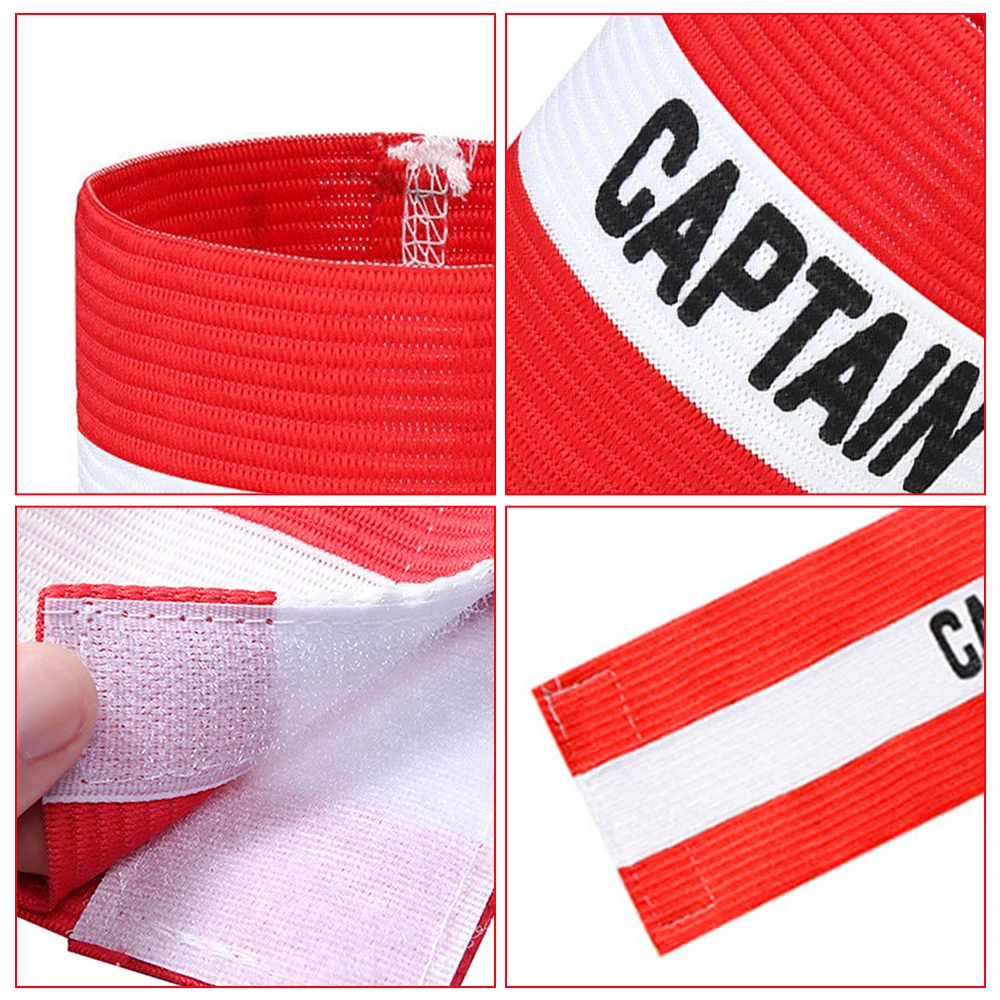 10pcs Reflective Captain Armband Elastic Arm Band Team Leader Sleeve Badge Football Hockey Match Player Captain Group Armband