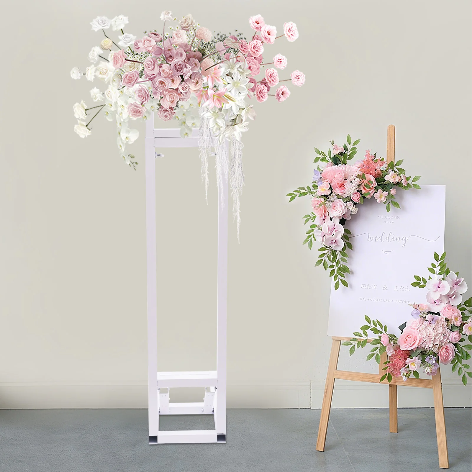 

Installation-Free Wedding Arch Backdrop Lightweight (11Lbs) & Foldable, Easy to Clean With Wet Rag For Space-Saving Storage
