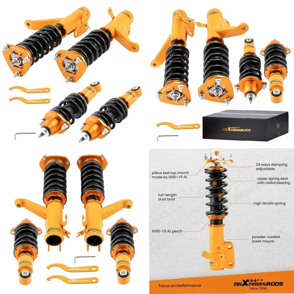 

Adjustable Coilover Suspension Kit for Honda Element 2003-2011, Hardness Damping Shock Absorber Set