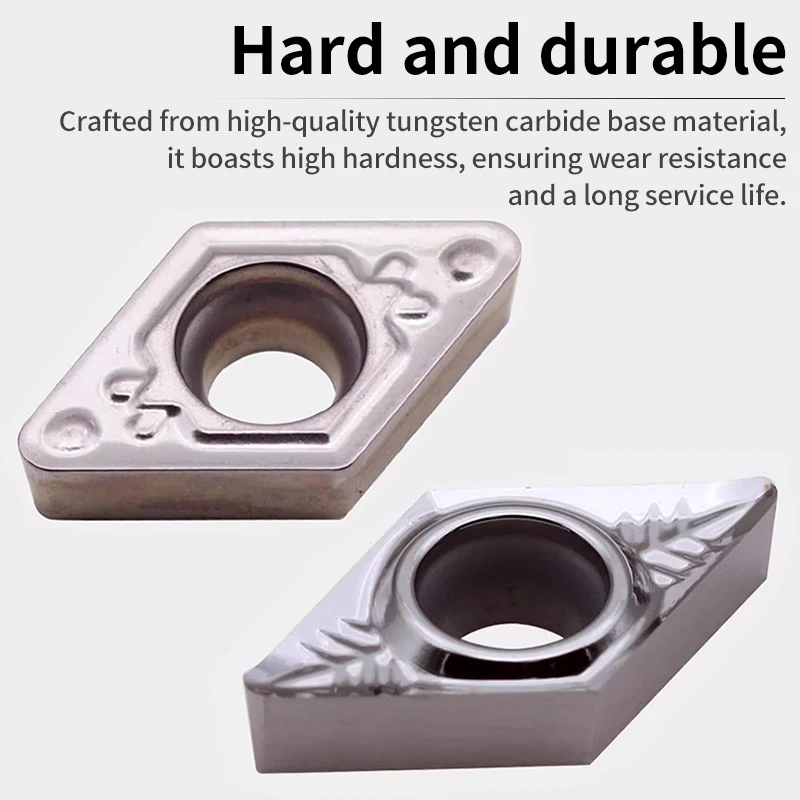 شفرة تحول CNC من كربيد DCMT070204 على شكل ماسة من VOKET للنحاس والألومنيوم ومعالجة الفولاذ المقاوم للصدأ ومقاومة للاهتراء