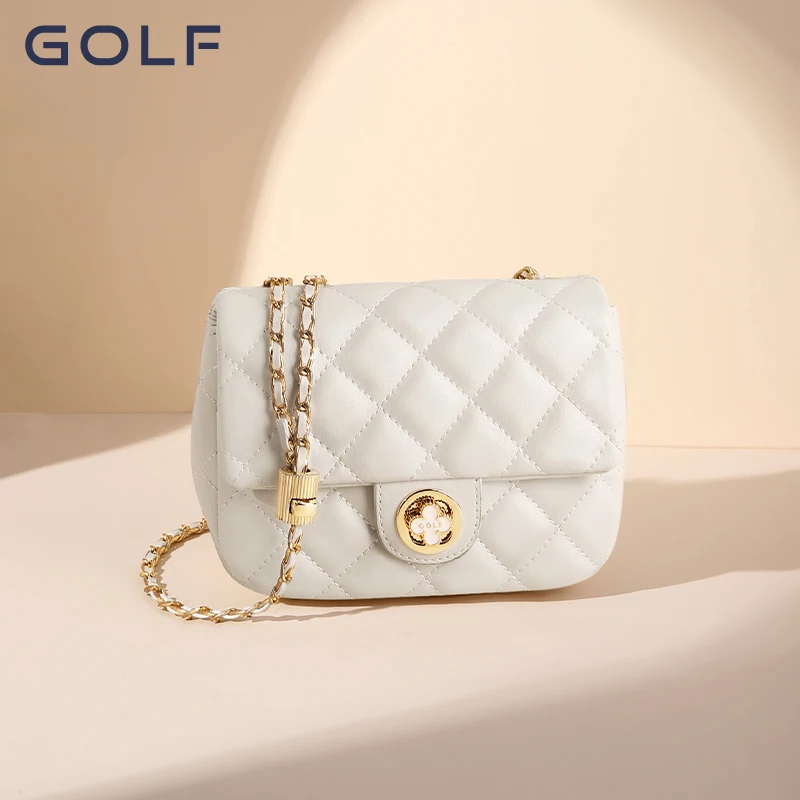 GOLF Xiaoxiangfeng Lingge Chain Women's Bag Versatile Single Shoulder Bag Fashion Clover Crossbody Bag