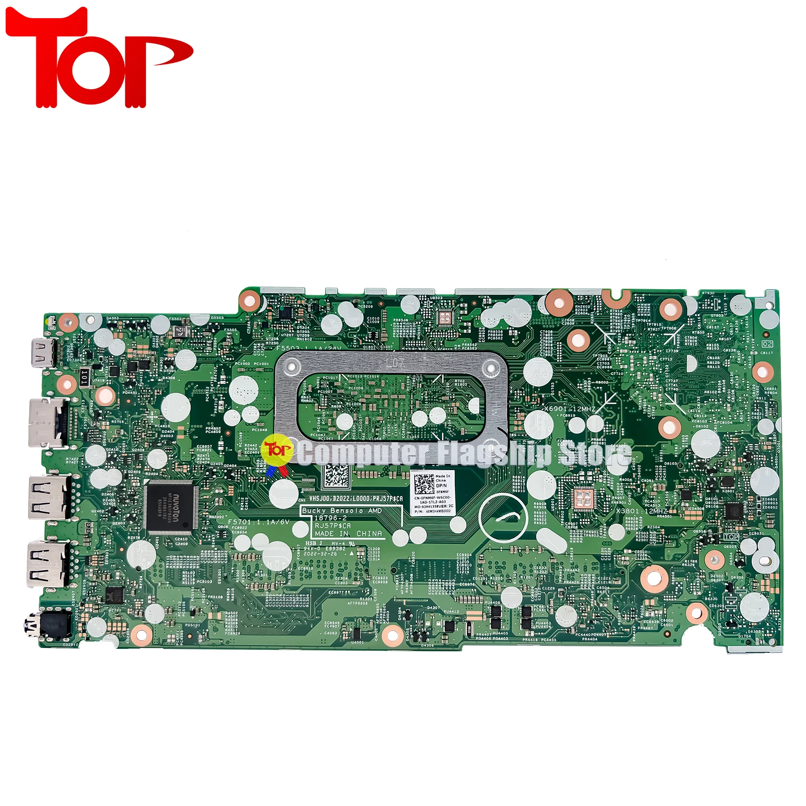 Imagem -03 - Placa-mãe para Laptop para Dell Inspiron 14 5485 15 5585 r3 R53500u R7-3500u Mainboard 0fnm6f 187962 Transporte Rápido