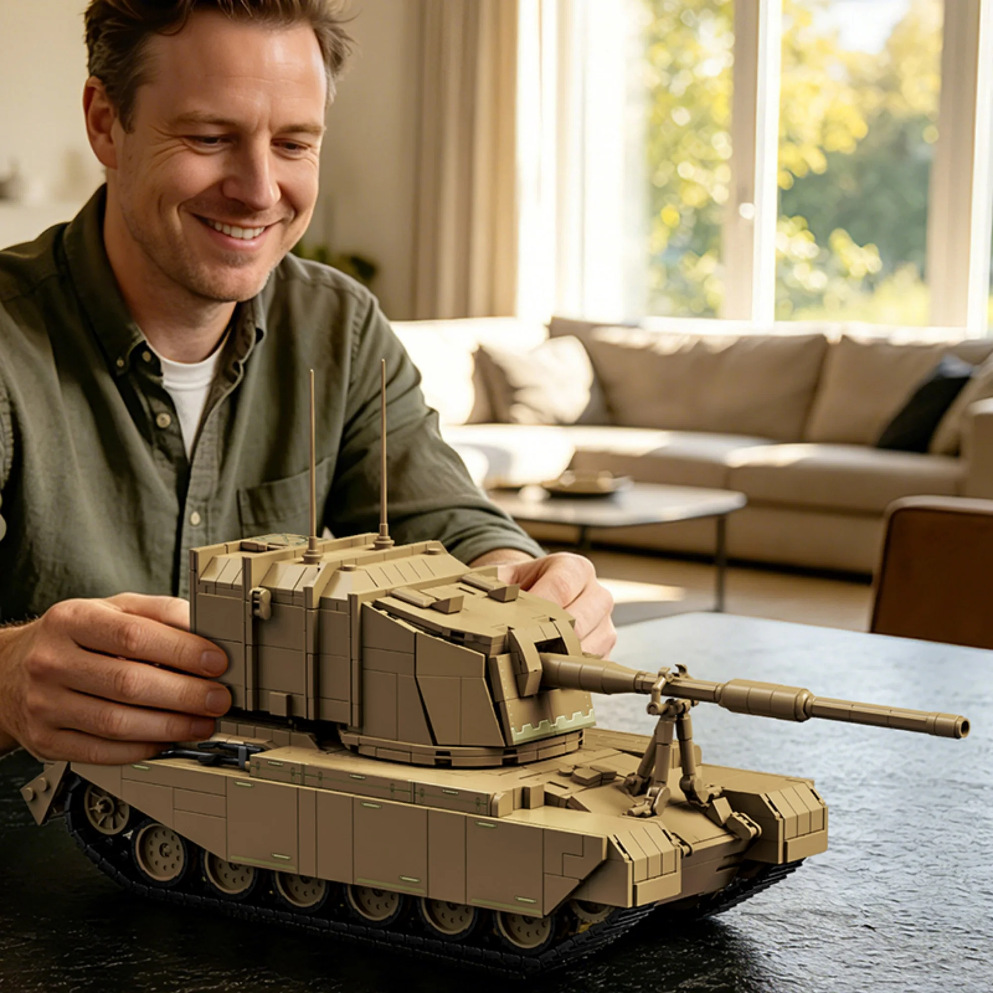 Lego Compatible Military Tank - ตัวต่อรถถังหนัก FV4005 ของอังกฤษ 2080 ชิ้น ของเล่นสะสมสำหรับผู้ใหญ่