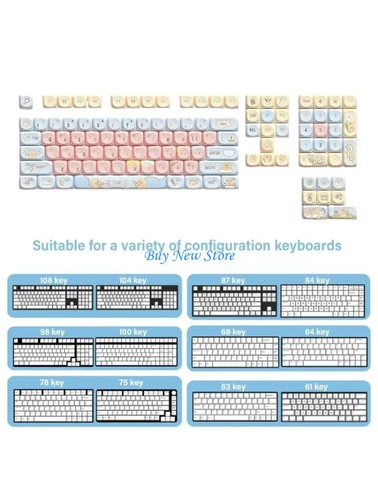 

20CE 112keys Customizable Keycap Set MCA Height for Mechanical Keyboards Keycap
