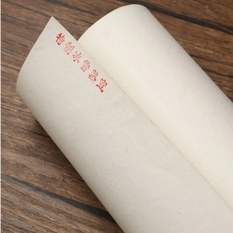 80g Thick Two Layer Sized Ripe Rice Paper For Gongbi Painting Printmaking Heavy Color Rock Painting White Sketch Ripe Xuan Paper