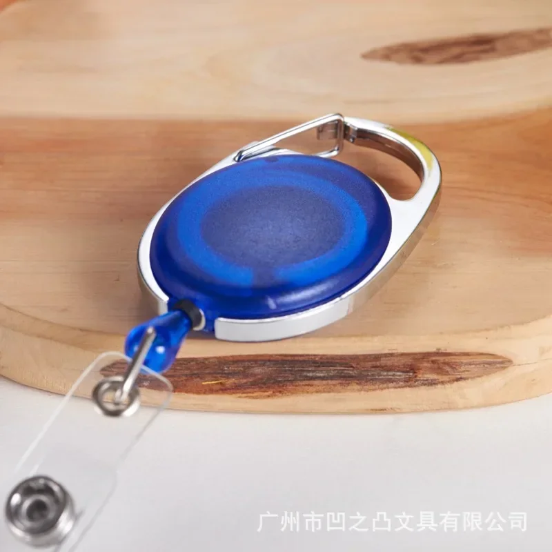 1pc Retractable Badge Reel, Auto Spring Back ID Badge Holder, Anti-lost Key Retractable Reel