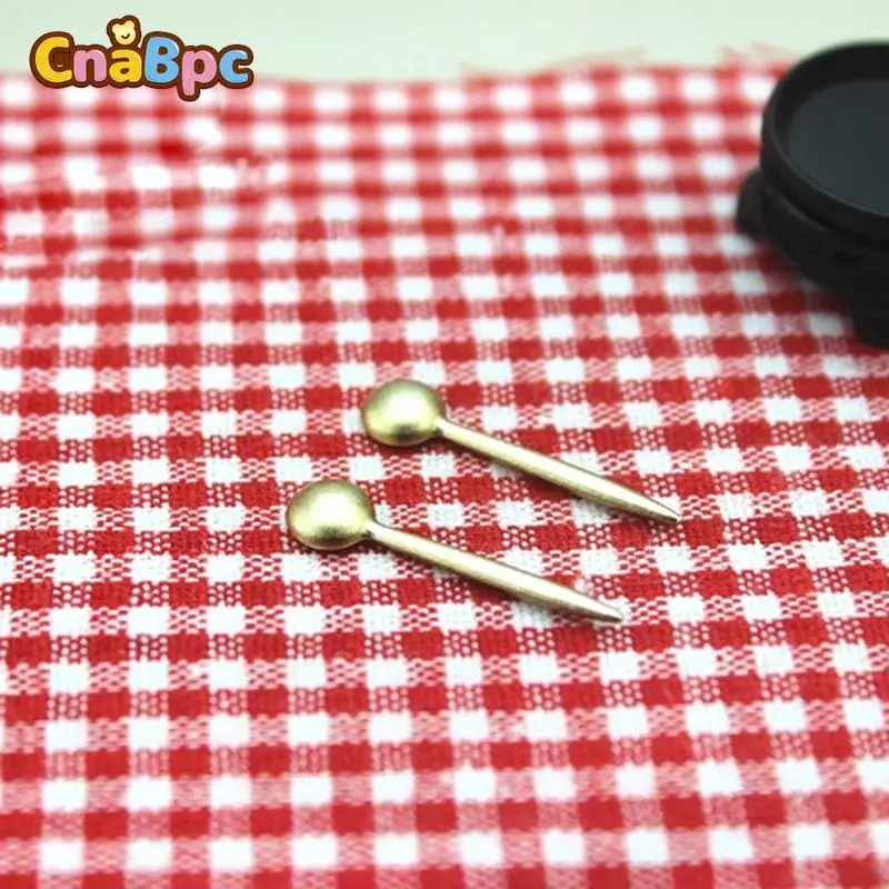 

1:12 Dollhouse Miniature Alloy Spoon Mixing Spoon Ice Cream Spoon Tableware Model DollHouse Kitchen Scene Decor Pretend Play Toy