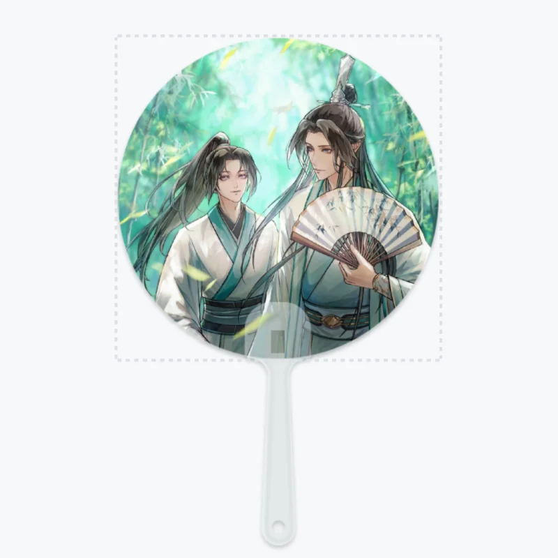 Sistema de autoayuda de villano de película de Anime chino, póster HD Shen Qingqiu Luo Binghe, fotos de 18x18cm, fanáticos redondos de plástico, se pueden personalizar