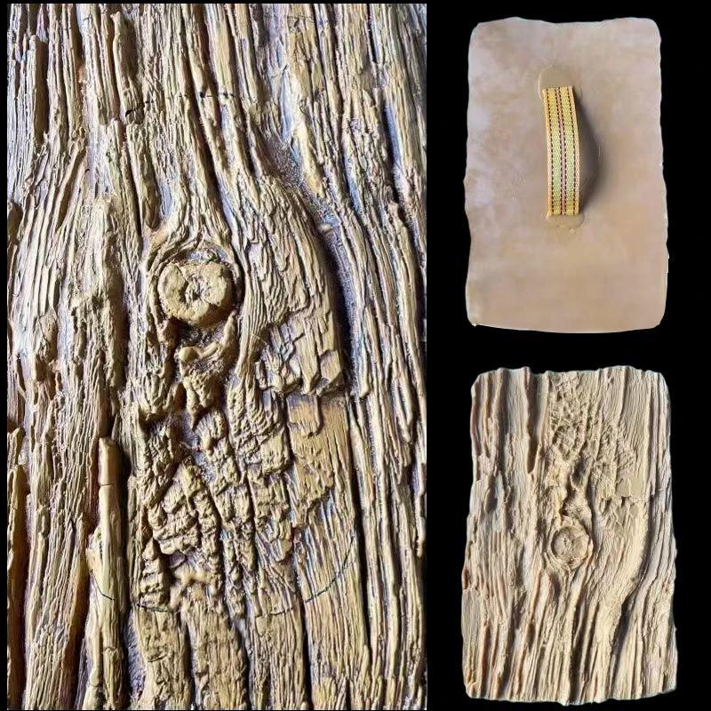 Cement Wood Grain Texture Mold 40*26Cm Random Bark Fake Tree Stamp Plastic Stone Tool Artificial Mountain Park Floor Mold