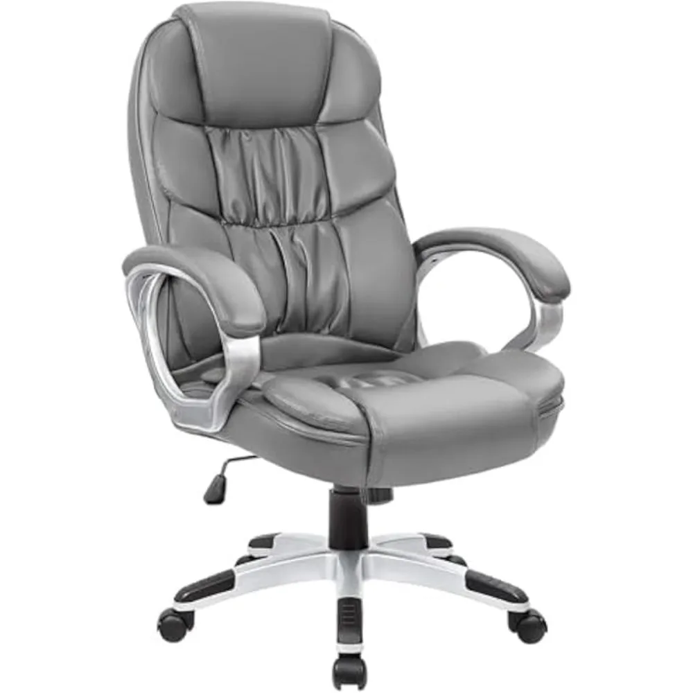 Office Chair High Back Computer Desk Chair, PU Leather Adjustable Height Modern Executive Swivel Task Chair