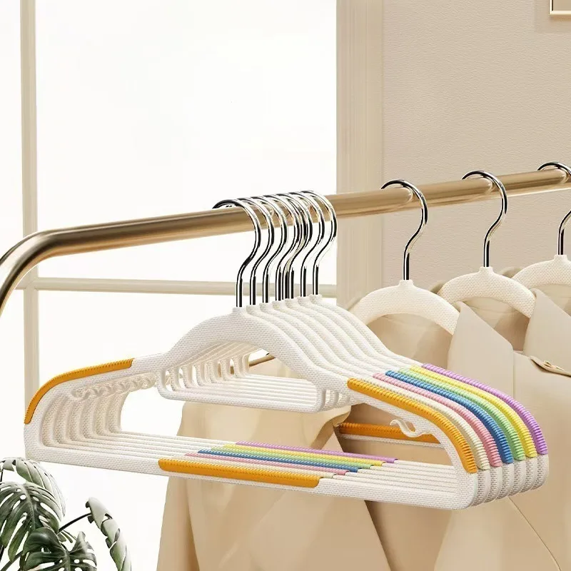 10PCS colorful rubber non-slip non-marking rotatable multi-functional wet and dry clothes racks plastic shoulder corner hangers