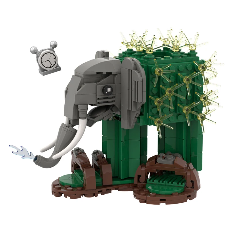 

The Book of Mountains and Seas Abstract MOC Building Blocks Model Compatible With LEGO Cactus Elephant LiriLiLarlla Bricks Toys