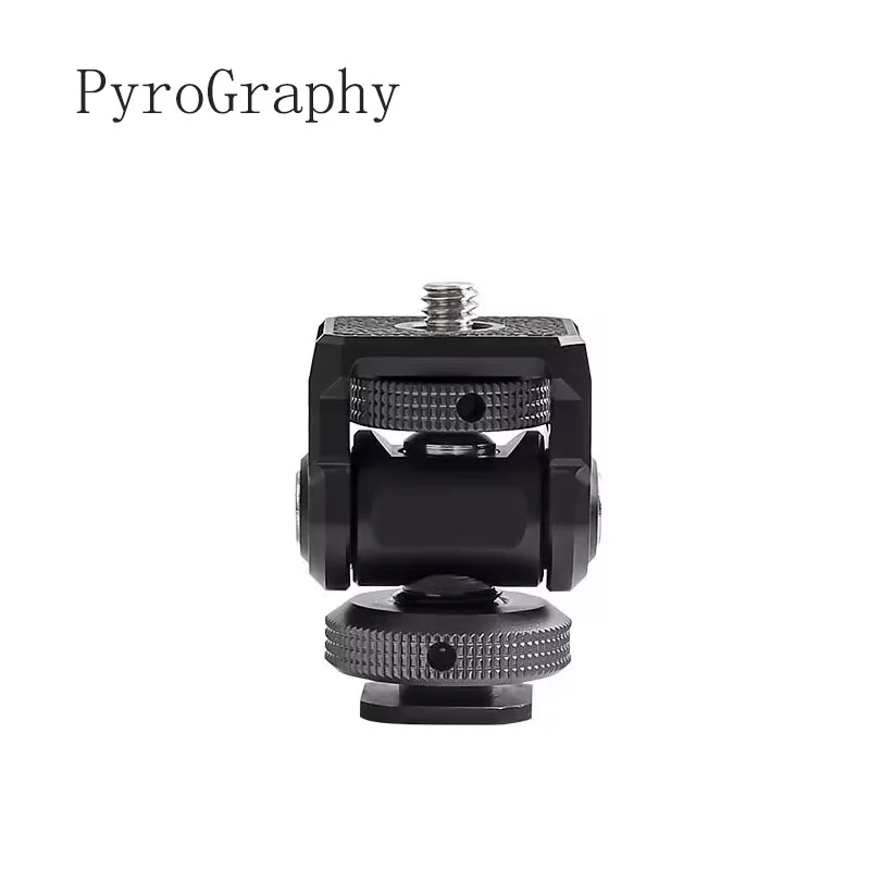 

PyroGraphy 360°Swivel&180°Tilt Cold Shoe Style Monitor Mount Damping Adjustment for DSLRCamera Cage Monitor LED Light Microphone