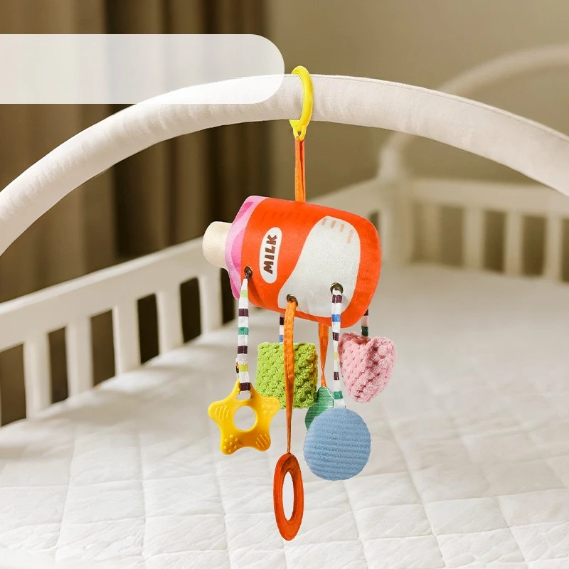 ベビー用プルアンドプレイボトル 幼児用プルアンドプレイペンダント 新生児用プルストリングラトル ベッドサイドスーザー