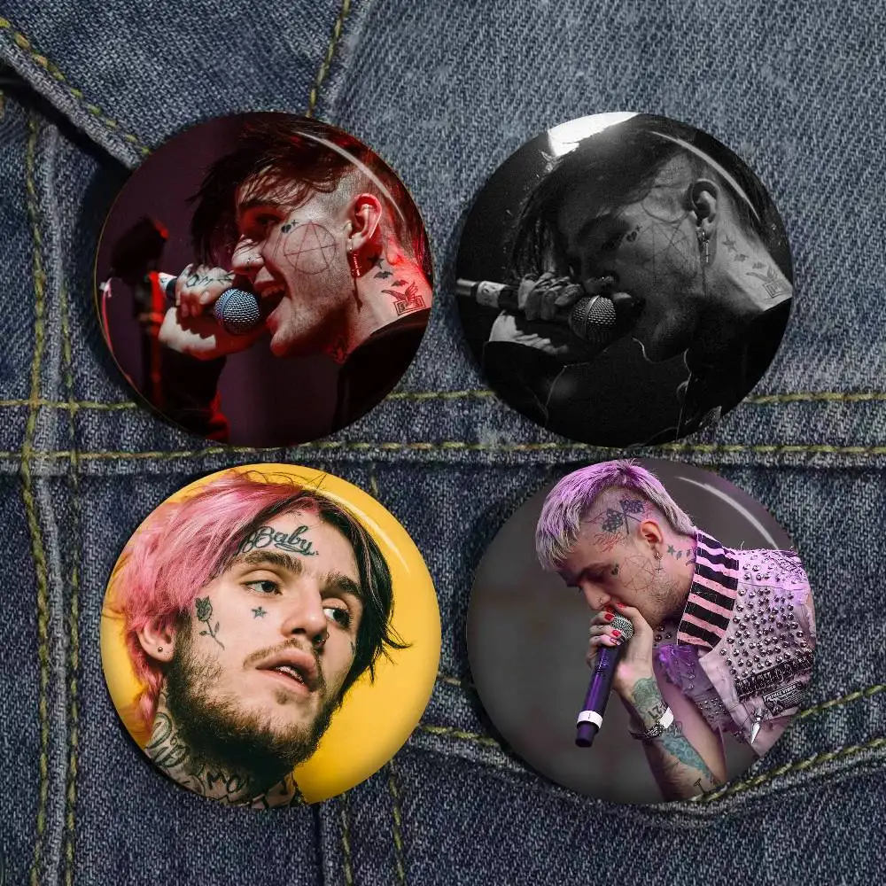 Singer L-Lil Peeps Anime Brooches Cute Cartoon  Badge Jacket Jeans Lapel Pin Gift Accessorie