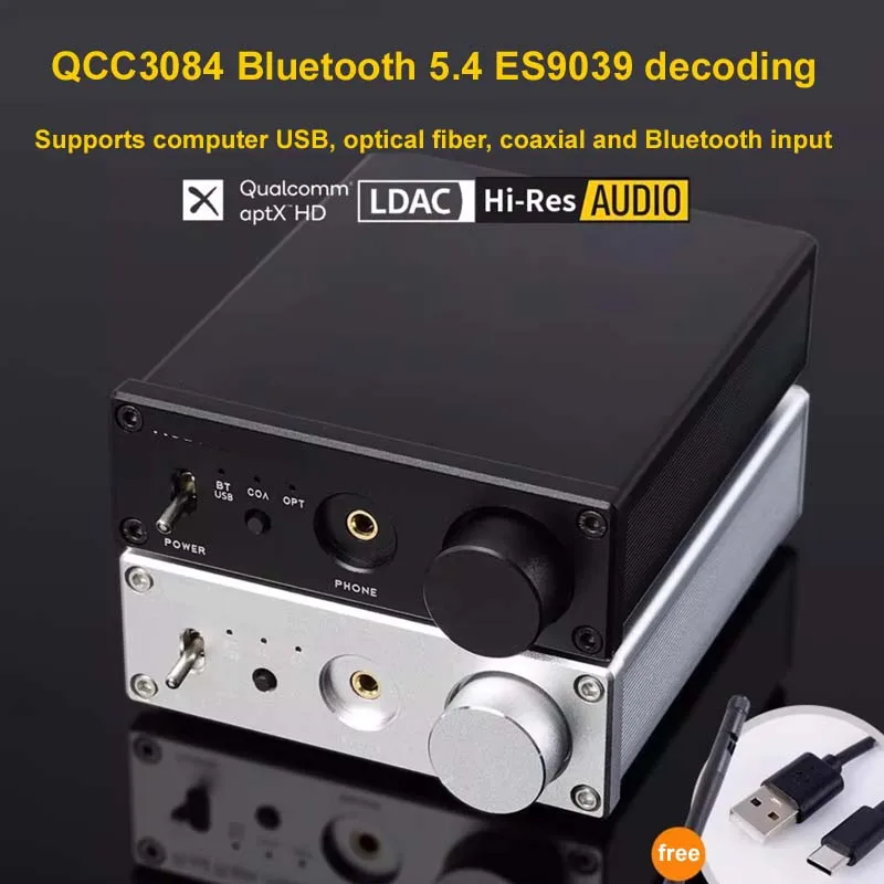 LUSYA L6 ES9039Q2M بلوتوث QCC3084 5.4 APTX-HD LDAC الصوت USB البصرية محوري فك DAC HiFi فك سماعة رأس ستيريو أمبير #1