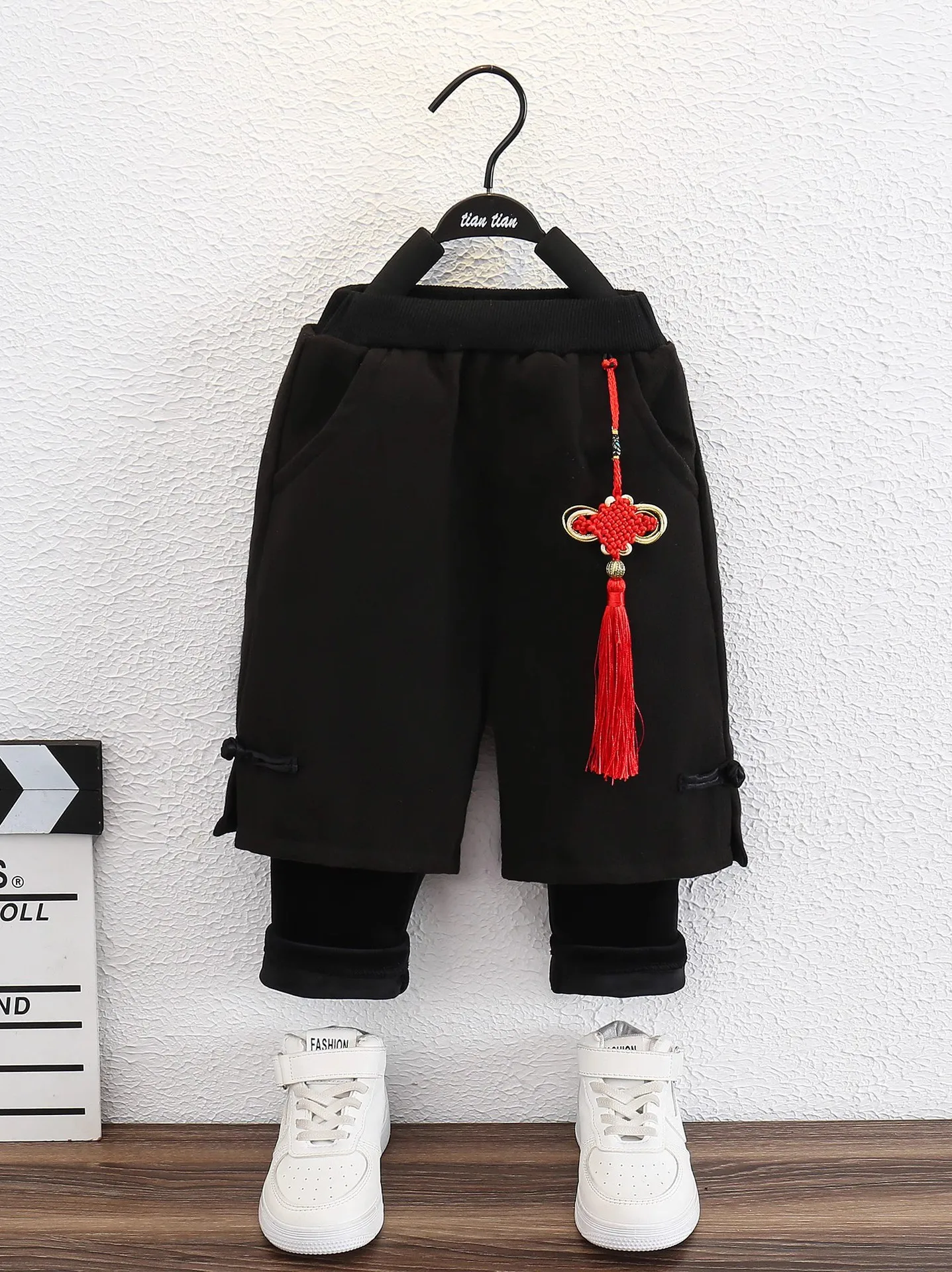 Roupas de inverno para meninos hanfu, conjunto de roupas de ano novo tang infantil estilo chinês, roupas de celebração adicionam veludo de manga comprida