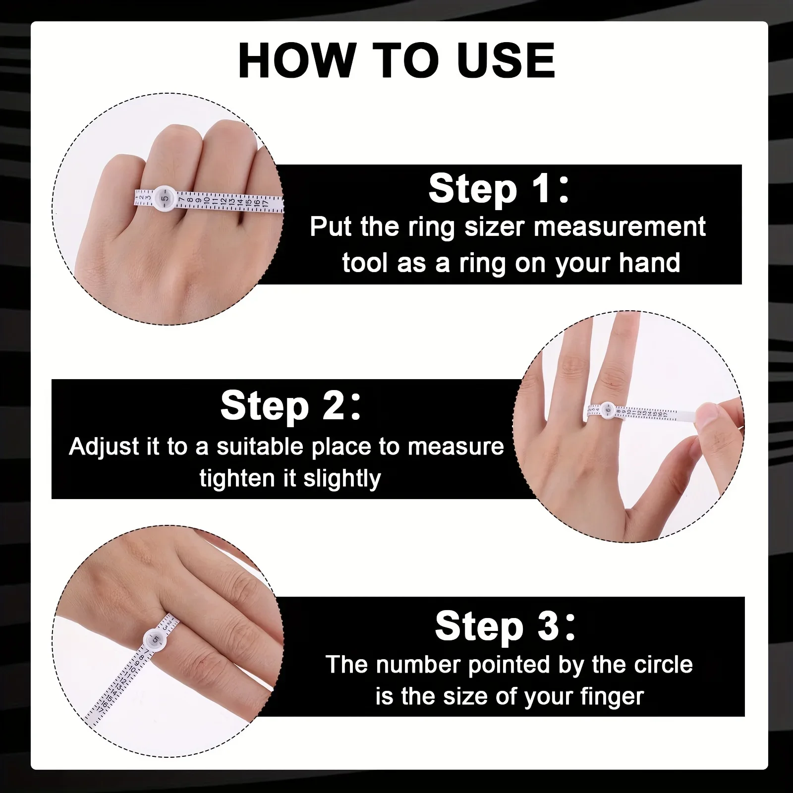 Professional Reusable 2-Pack Ring Size Gauge and Adjustable Bracelet Bangle Sizer Tool Kit for Accurate Jewelry Measurement