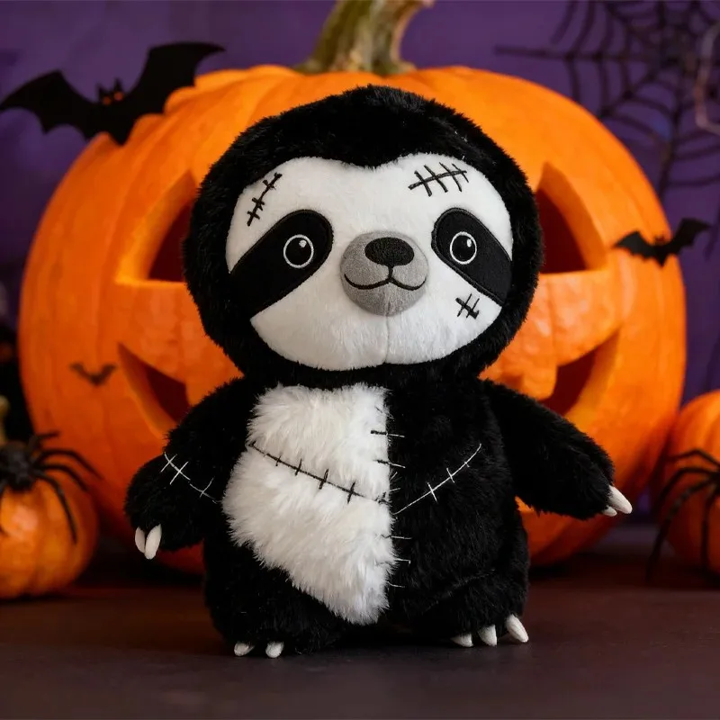 Hot Sloth Plush Toys Dark Series Toys Halloween Party Atmosphere Decorations Funny Realistic Decorative Ornament Gift For Friend