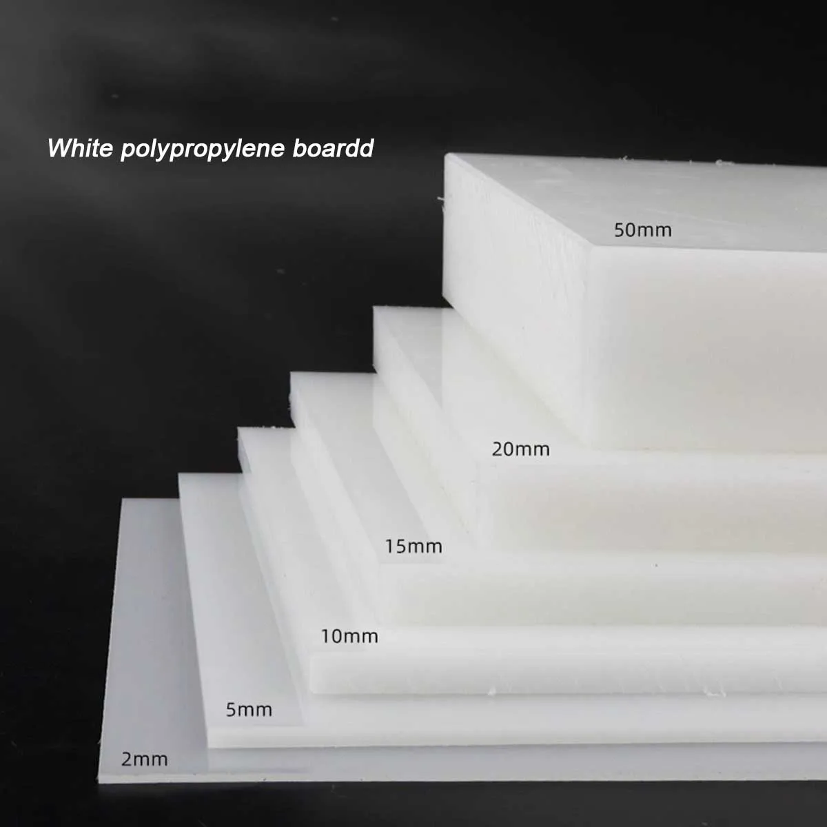 أسود أبيض رمادي مادة البولي بروبيلين / لوح بلاستيك بلوري PP #3